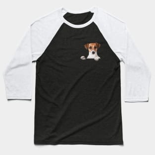 Pooch In My Pocket: Jack Russell Terrier Baseball T-Shirt